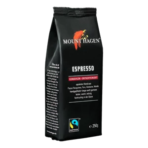 Mount Hagen Bio Koffeinmentes Espresso kávé, őrölt - Fairtrade 250g