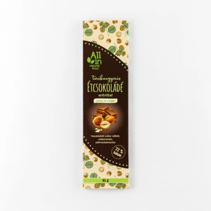 All in natural food törökmogyorós étcsokoládé eritrittel 95g