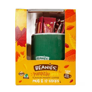 Beanies Ajándékcsomag - 12db Pumpkin Spice ízű instant kávé + bögre