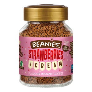 Beanies Strawberries and Cream - tejszínes eper instant kávé 50g