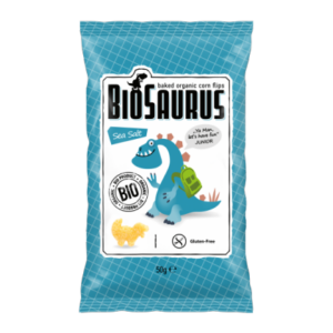 Biopont bio kukoricás snack, tengeri sós &quot;Bio Saurus Junior&quot; 50g