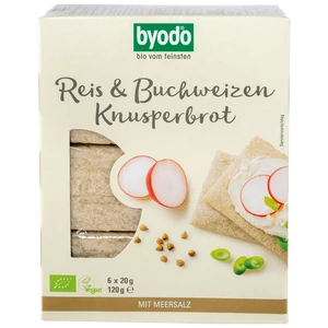 Byodo bio hajdina és rizs gluténmentes kenyérlapok 120g