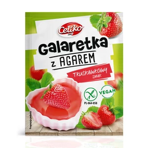 Celiko gluténmentes tortazselé agarral - eper ízű 45g