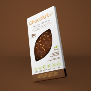 ChocoArtz crunchy&amp;csoki csokoládé kókusztejjel és nyomelemekkel 70g