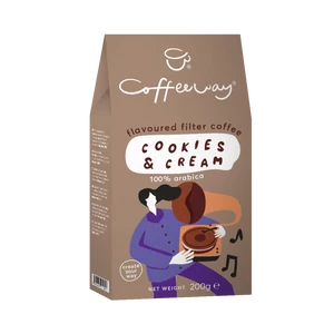 Coffeeway őrölt filter kávé Cookies and Cream - krémes keksz 200g