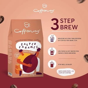 Coffeeway őrölt filter kávé Salted Caramel - sós karamellás 75g