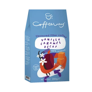 Coffeeway őrölt filter kávé Vanilla Caramel Decaf - koffeinmentes vanília mogyoró 200g