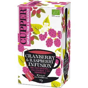 Cupper bio Cranberry &amp;amp; Rasberry - vörösáfonya és málna gyumolcstea - 20 filter 50g