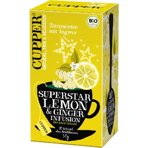 Cupper bio Lemon &amp;amp; Ginger - citromos tea gyömbérrel - 20 filter 50g