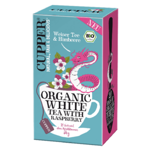 Cupper bio White Tea Rasberry - málna fehér tea - 20 filter 34g