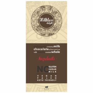 Health Market milkless delight mogyorós csokoládé, édesítőszerrel 80g
