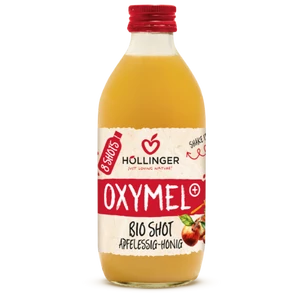 Höllinger bio oxymel plus shot - almaecet méz 330ml