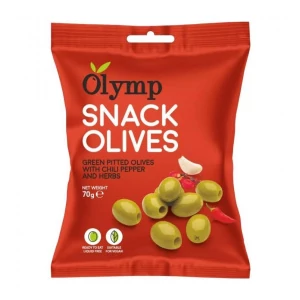 Olymp snack fűszerezett kalamata magozott olajbogyó chili paprikával 70g