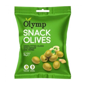 Olymp snack fűszerezett kalamata magozott olajbogyó gyömbérrel 70g