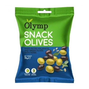 Olymp snack fűszerezett kalamata és zöld olajbogyó 70g