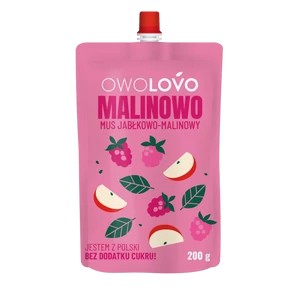 Owolovo 100% alma-málna gyümölcspüré 200g