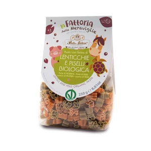 Pasta Natura bio gluténmentes vöröslencse és zöldborsó tészta gyermekeknek 250g