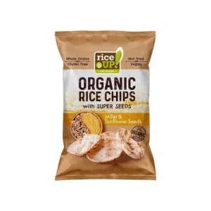 Rice Up bio barna rizs chips kölessel és napraforgóval 25g