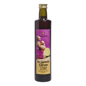 Sonnentor bio cukormentes gyömbér-citrom szörp 500ml