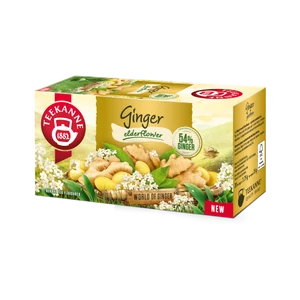 Teekanne Ginger elderflower - bodzavirág ízű gyömbértea - 20 filter 35g