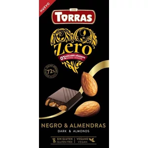 Torras zero mandulás étcsokoládé 150g