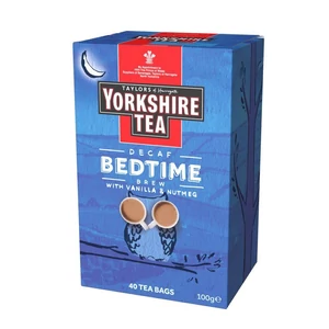 Yorkshire Tea Bedtime - koffeinmentes fekete tea vaníliával és szerecsendióval 40 filter 100g