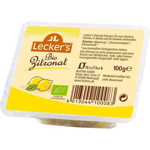 Lecker's bio kandírozott citrom 100g