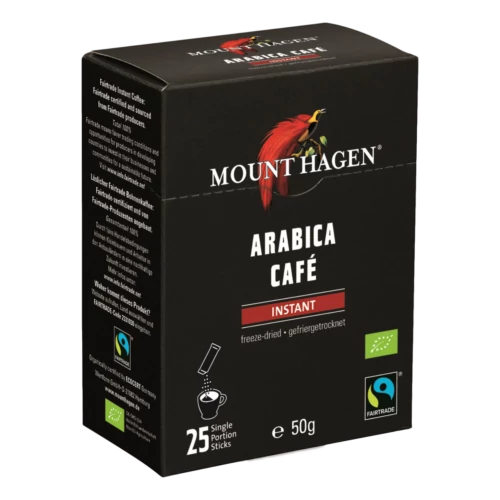 Mount Hagen bio instant kávé adagok 25 x 2g