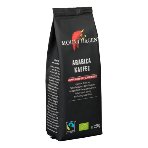 Mount Hagen bio koffeinmentes arabica kávé, őrölt - Fairtrade 250g