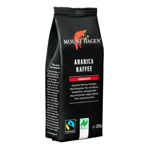 Mount Hagen bio pörkölt kávé, őrölt - Fairtrade 250g