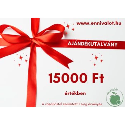 enniValót 15.000 Ft értékű ajándékutalvány