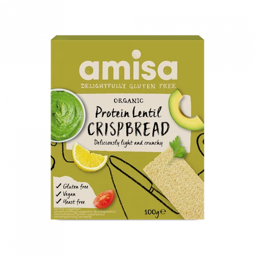 Amisa bio fehérje-lencsés kréker 100g
