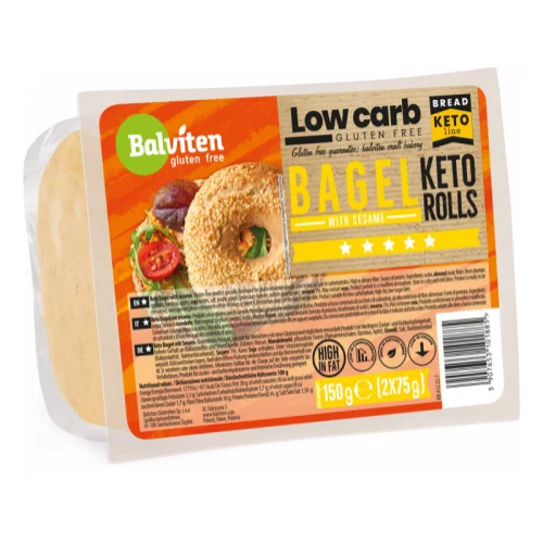 Balviten gluténmentes low carb szénhidrát csökkentett bagel - KETO - 2x75g - 150g
