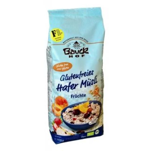 Bauckhof bio gyümölcsös zabmüzli - gluténmentes 450g