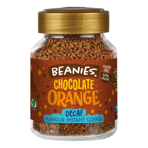 Beanies Chocolate Orange - csokoládés narancsos koffeinmentes instant kávé 50g