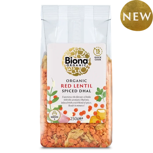 Biona bio fűszeres vöröslencse dhal 250g