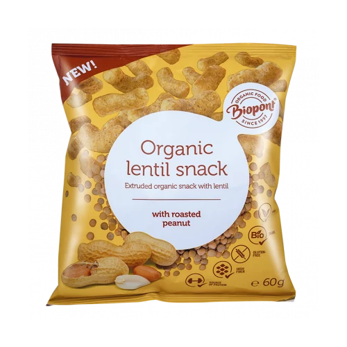 Biopont bio extrudált lencse, földimogyoróval (gluténmentes) 60g