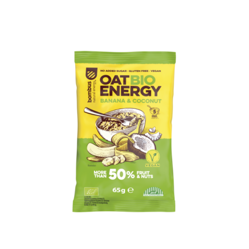 Bombus Oat Energy bio zabkása banán és kókusz 65g