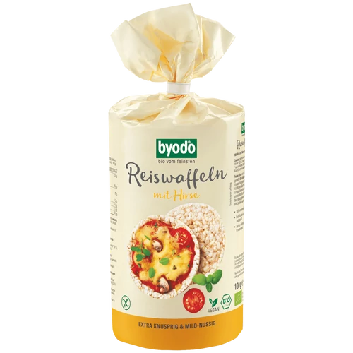 Byodo bio rizsszelet 100g - kölessel