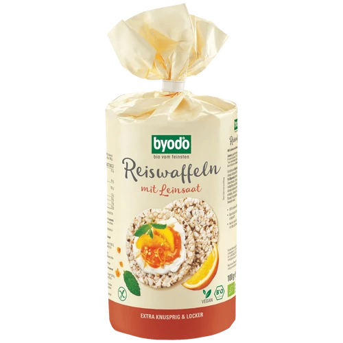 Byodo bio rizsszelet 100g - lenmaggal