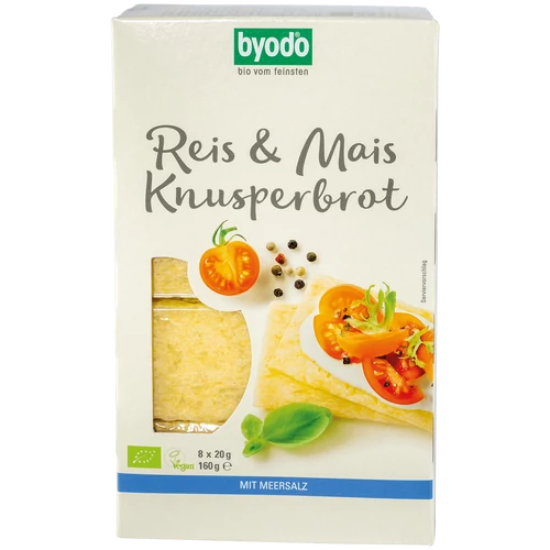 Byodo bio kukorica és rizs kenyérlapok 160g