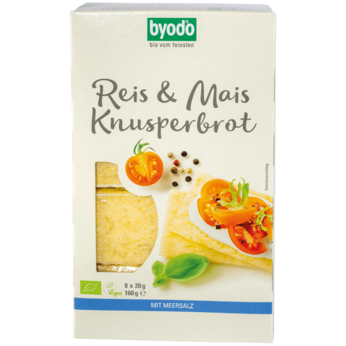 Byodo bio kukorica és rizs kenyérlapok 160g