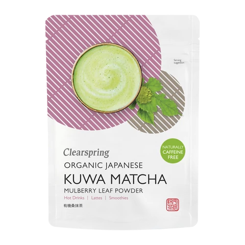 Clearspring bio japán kuwa matcha - koffeinmentes eperfalevél por 40g