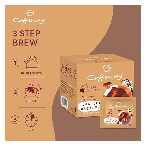 Coffeeway filteres kávé Vanilla Hazelnut - vaníliás mogyoró 75g