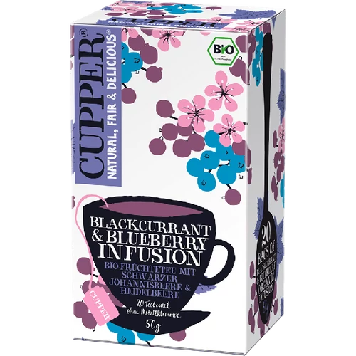 Cupper bio Blackcurrant&Blueberry - feketeribizli és kékáfonya gyümölcstea - 20 filter 50g