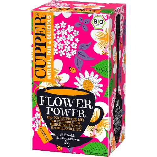 Cupper bio Flower Power - élénkítő tea - 20 filter 35g