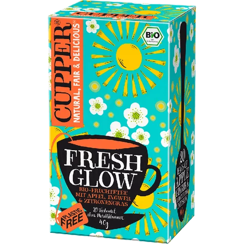 Cupper bio Fresh Glow tea - gyümölcstea 20 filter 40g