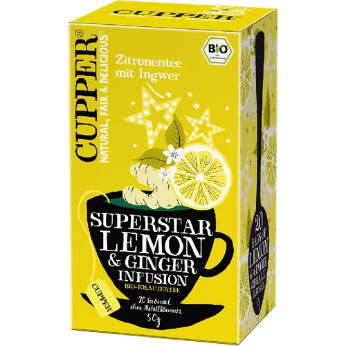 Cupper bio Lemon & Ginger - citromos tea gyömbérrel - 20 filter 50g