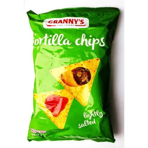 Granny's enyhén sós tortilla chips gluténmentes 150g