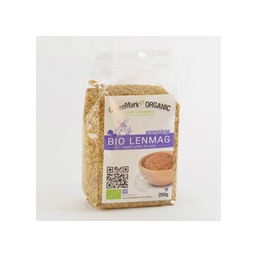 Greenmark Organic bio lenmag aranysárga 250g